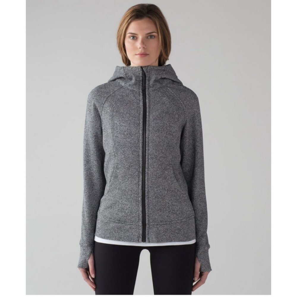 lululemon athletica Gray Full‑Zip Hooded Jacket